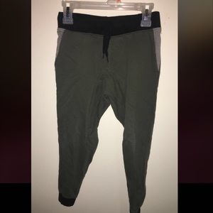 Boy army green joggers